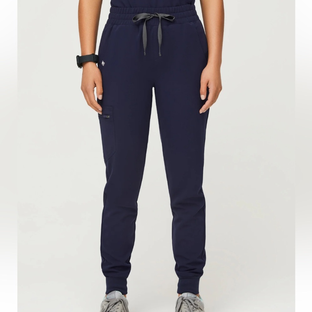 Figs - Navy Zamora High Waisted Scrub Pants - XXS